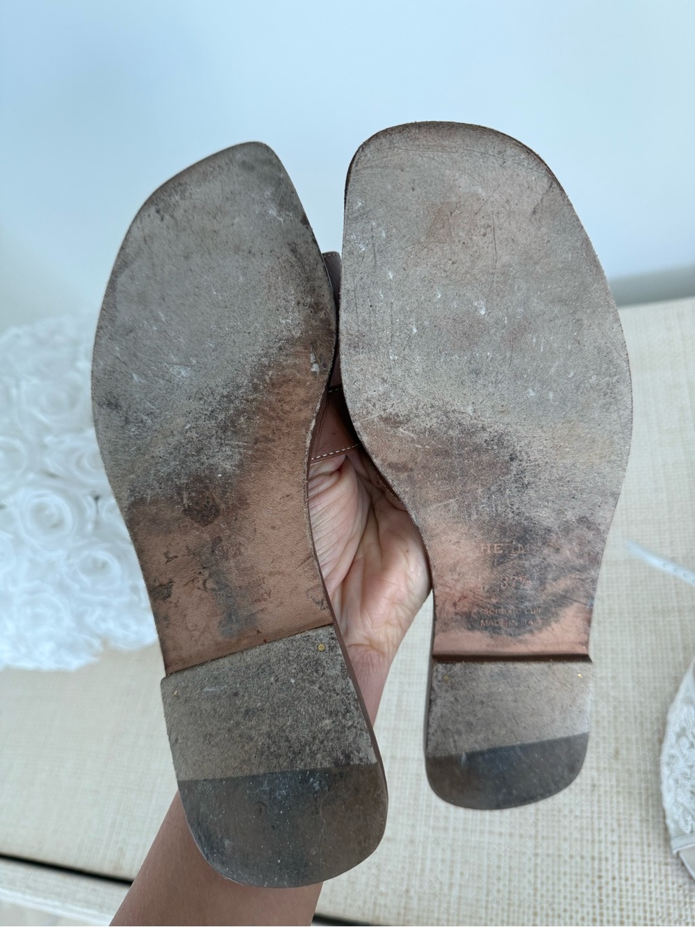 HERMES TAN ORAN SANDALS - Picture 5 of 6
